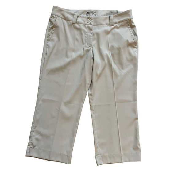 Nike Women's‎ Modern Tech Casual Trouser Cropped Pants Khaki Beige Size 14 - Picture 1 of 6